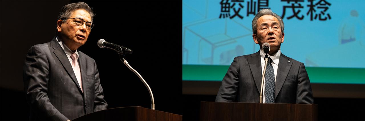 画像: 左から石村理事長、鮫嶋執行役常務