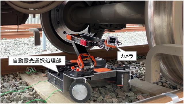 画像: 図2 鉄道車両の床下検査の実証で使用した移動体の外観