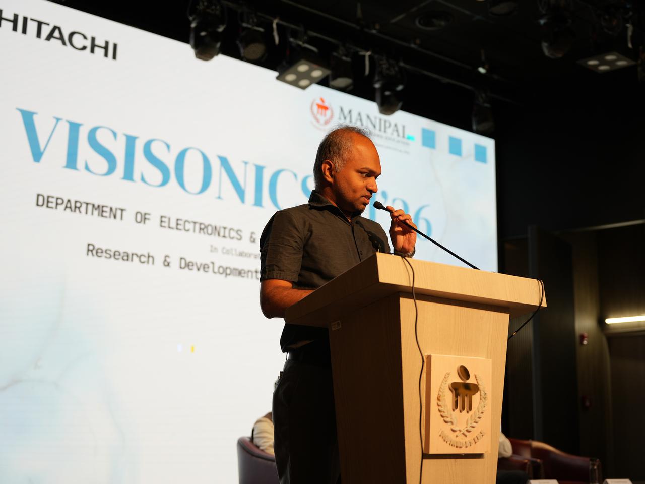 画像: S. Ramaswamy of MIT Bengaluru delivering the welcome address