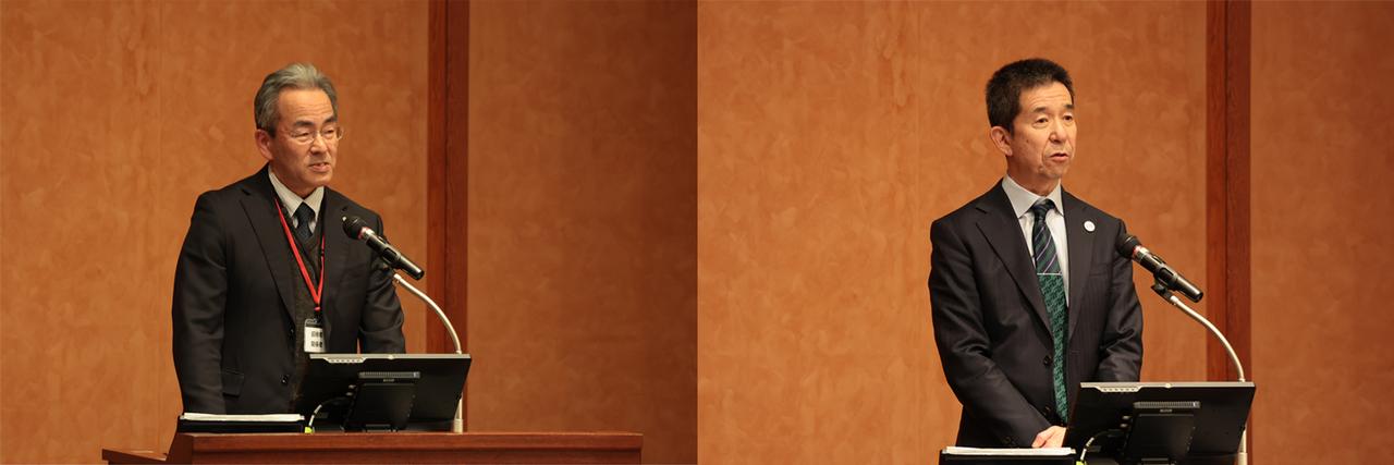 画像: Left: Sameshima, Vice President and Executive Officer / Right: Tsuda, Executive Vice President