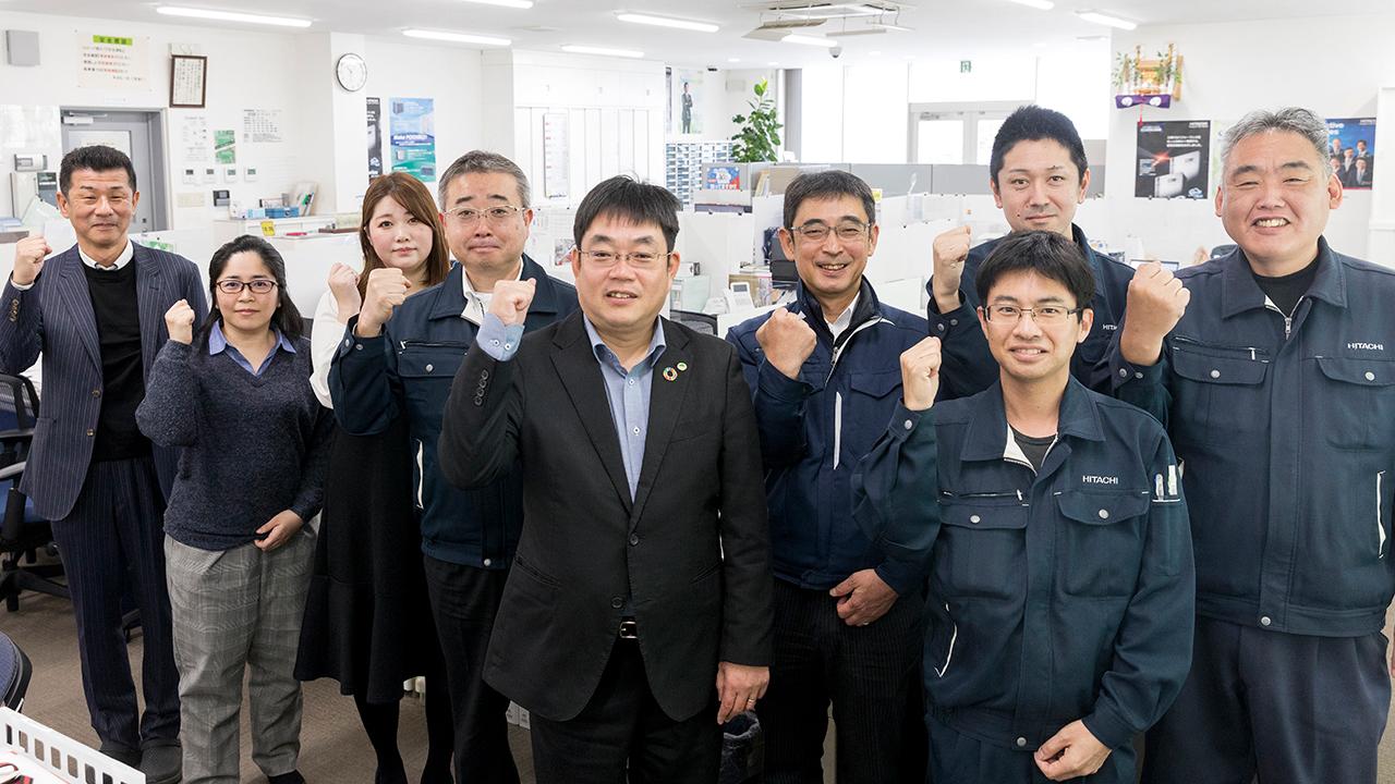 画像: 四国支社を支える営業スタッフ、サービスエンジニア、そしてオフィススタッフ