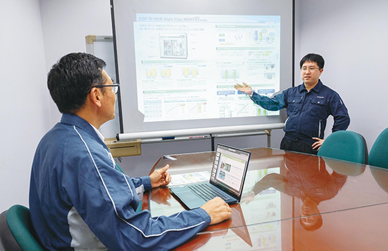 画像: 誠産業ベトナム社様において、 日立アジア（ベトナム）社の サービス展開について意見交換