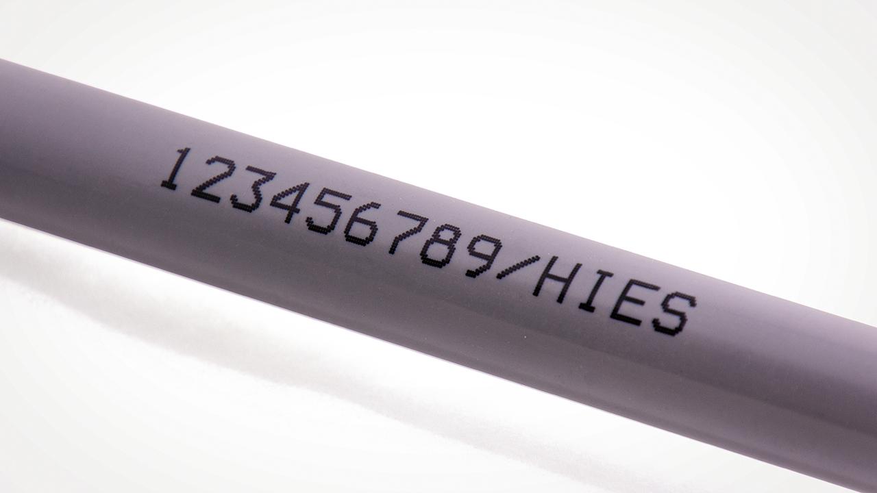 画像: 電線・ケーブルの印字サンプル