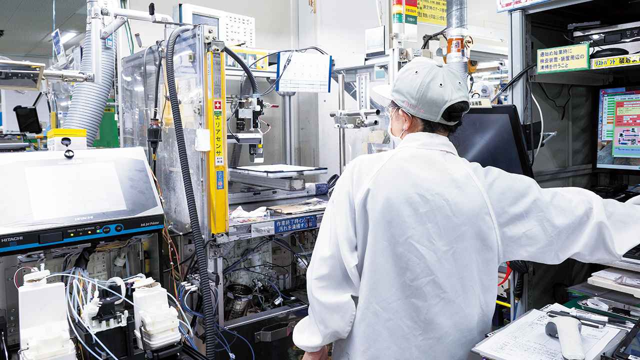 画像: 印字品質の検査工程