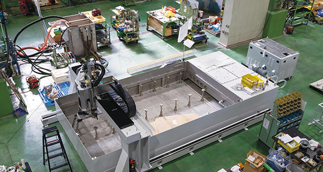画像: 製作中のアブレシブジェットカッタ