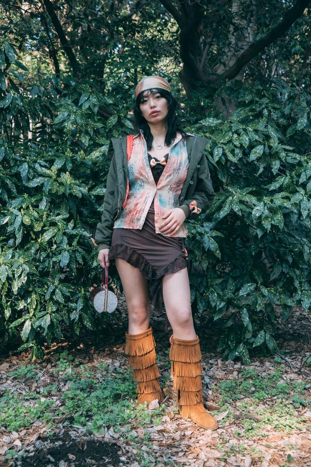 画像1: 着物リメイクのファッションが個性的でキュート!