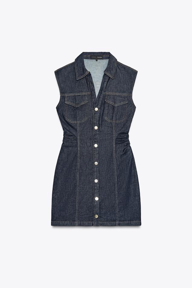 新品 ZARA Z1975 プリーツ デニム ミニワンピース M ラスト1点♪ 新品 ZARA Z1975 プリーツ デニム ミニワンピース M ラスト1点