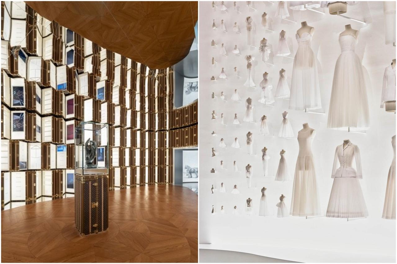 画像: (左)『LOUIS VUITTON(ルイ・ヴィトン)』の展示エリア ©️LOUIS VUITTON・(右)の展示エリア ©️Victor Marvillet