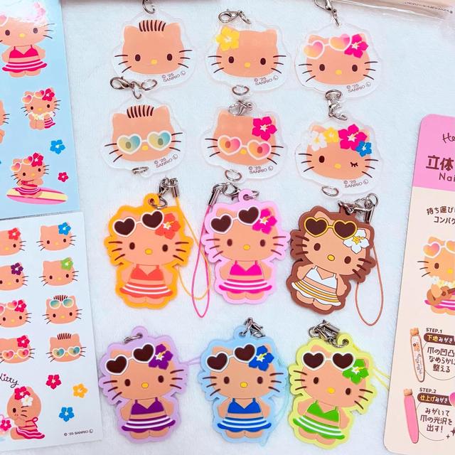 キティ⭐︎夏期限定⭐︎夏休みレターセット⭐︎2セット　レアだよ 🖤 注文してたレターセット♡ モノトーンキティちゃんはあまり買わない