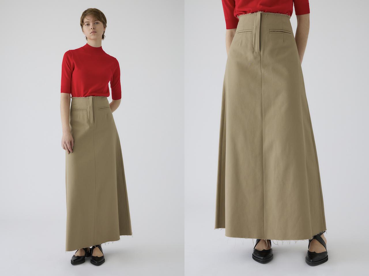 画像: チノクロス Aラインスカート(グレージュ)¥25,300(リムアーク)