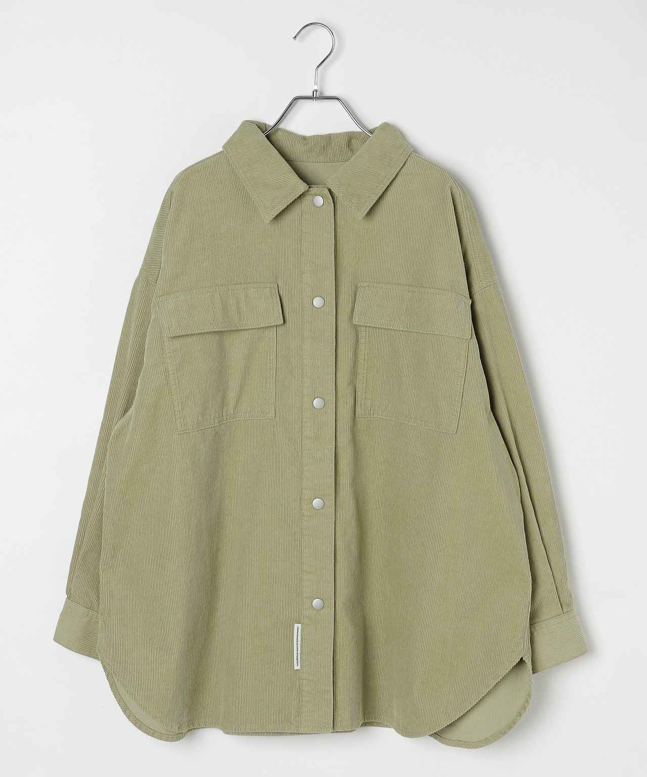 画像: コーデュロイBIGシャツ(セージ73)¥7,700(レプシィム) 出典:レプシィム