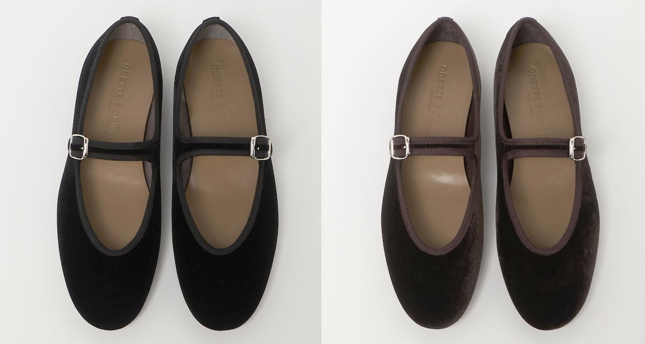 画像: メリージェーンソフト フラット10（ブラック/ダークブラウン）各¥18,700 出典：オデット エ オディール