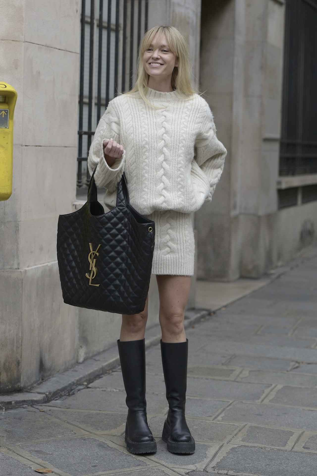 画像: 辛口黒レザー小物をおともにする