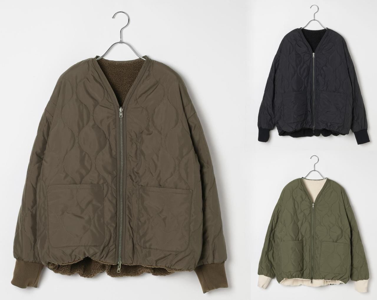 画像: ボアリバーシブルブルゾン(ブラウン/ブラック/オフホワイト)各¥9,900(すべてベイフロー) 出典:ベイフロー