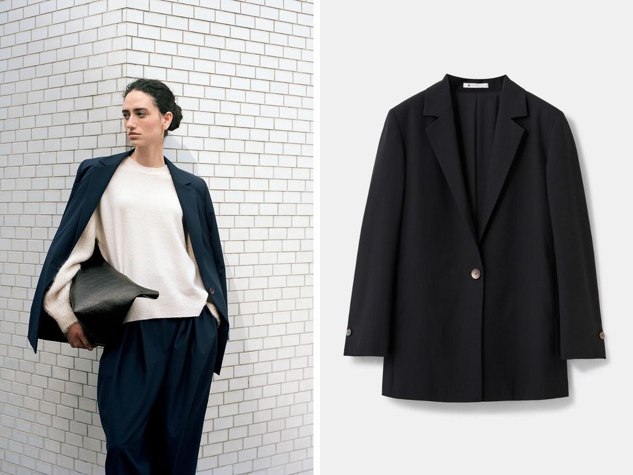 画像: 「ウールブレンドオーバーサイズジャケット」各￥27,000 出典:プラステ