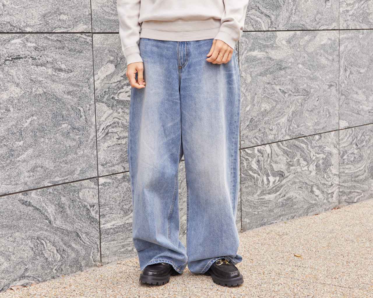 画像1: 落ち感がきれいなヴィンテージ風デニム