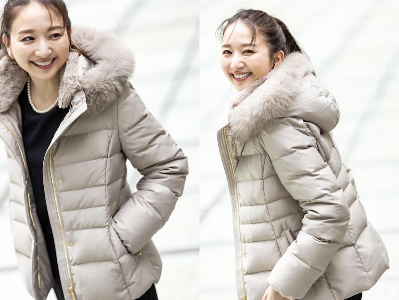 画像: 【名品/撥水/抗菌防臭】ショート丈リサイクルダウンコート(ベージュ)¥49,500(インディヴィ)