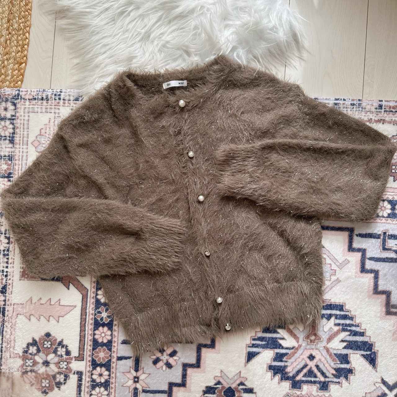 画像: シャイニークルーネックカーディガン