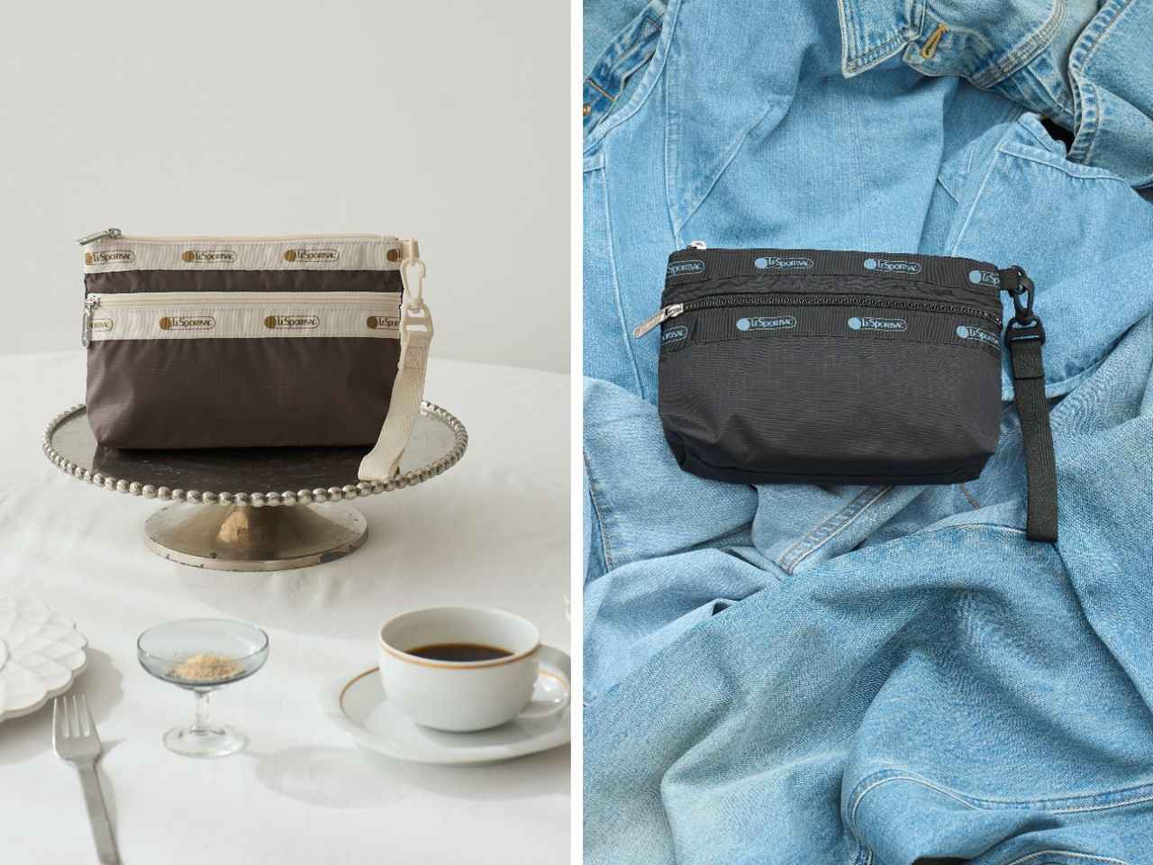 画像: 「COSMETIC CLUTCH W/STRAP」各¥6,490 出典:LeSportsac for FREAK'S STORE