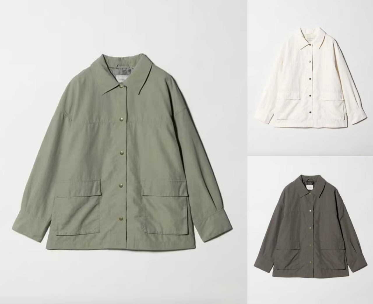 画像: タスラン カバーオール ジャケット（オリーブ/オフホワイト/ダークグレー）各¥14,960