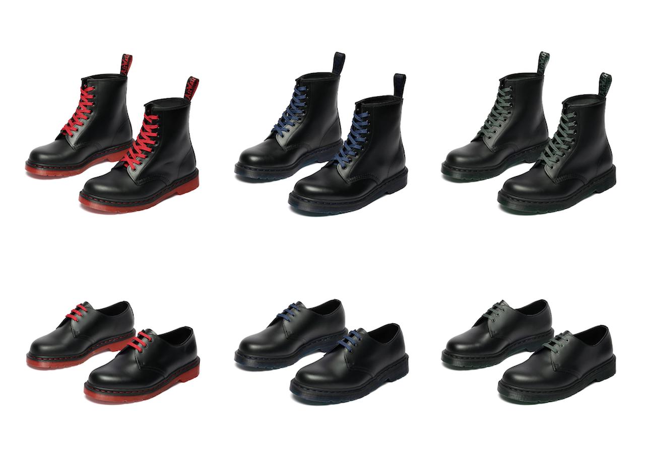 画像: 【日本限定】1460 II 8 ホール ブーツ（レッドソール、グリーンソール、ブルーソール）各￥31,900、1461 II 3 ホール シューズ（レッドソール、グリーンソール、ブルーソール）各￥27,500 ◾️サイズ展開22cm〜 出典：ドクターマーチン