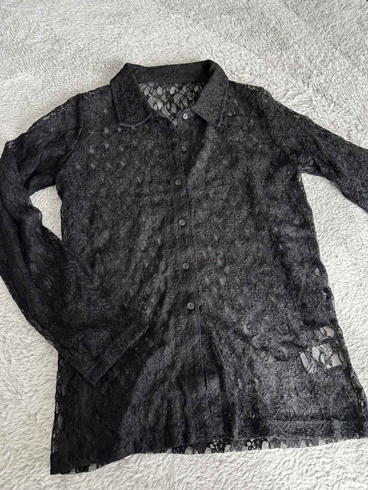 画像: 襟付きレーストップス