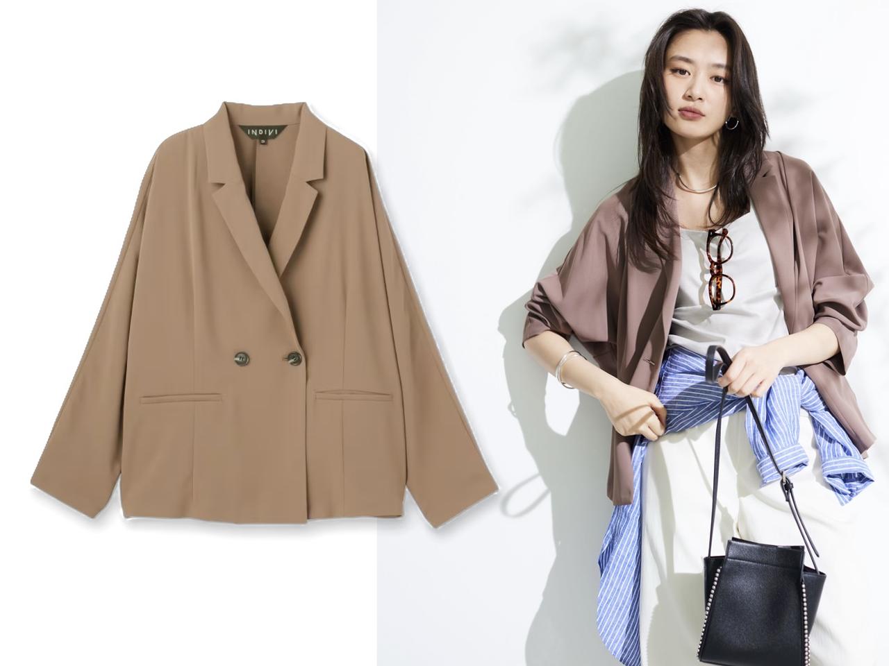 画像: ドルマンダブルジャケット（モカブラウン）各¥19,800 出典：インディヴィ