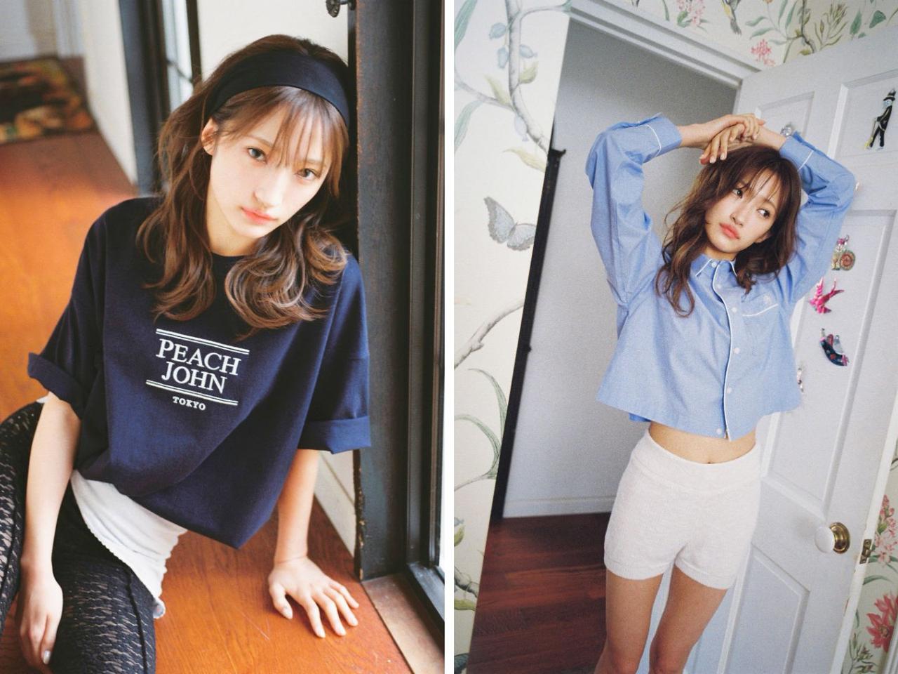 画像: 左「フロント ロゴ刺繍Tシャツ」￥4,994、右「ワンポイントロゴパイピングシャツ」￥6,600 出典：パブリュクス