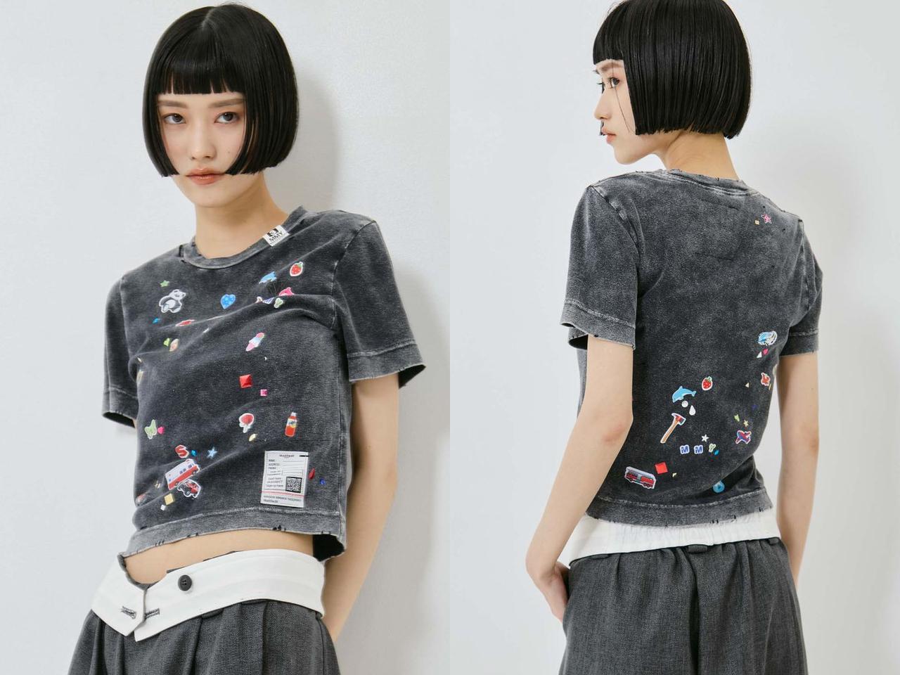 画像: 「BLEACHED KIDS STICKER MINI TEE」￥44,000【メゾン ミハラヤスヒロ】 出典：ステュディオス