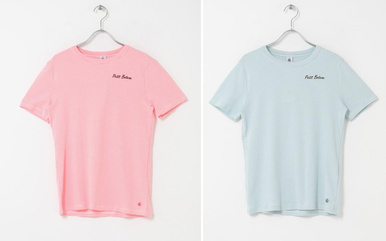 画像: 「別注EMBROIDERYT-SHIRTSCUST」各￥6,270【PETIT BATEAU×URBAN RESEARCH DOORS】 出典：アーバンリサーチ ドアーズ