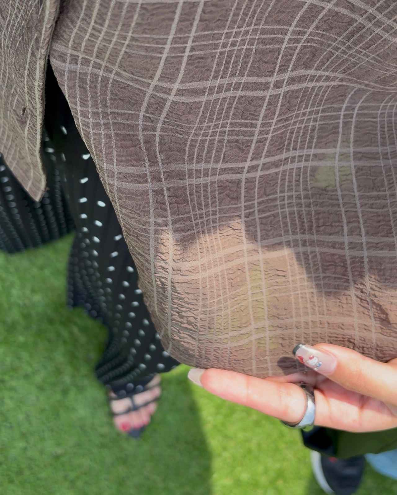画像: チェックデザインで高見え◎