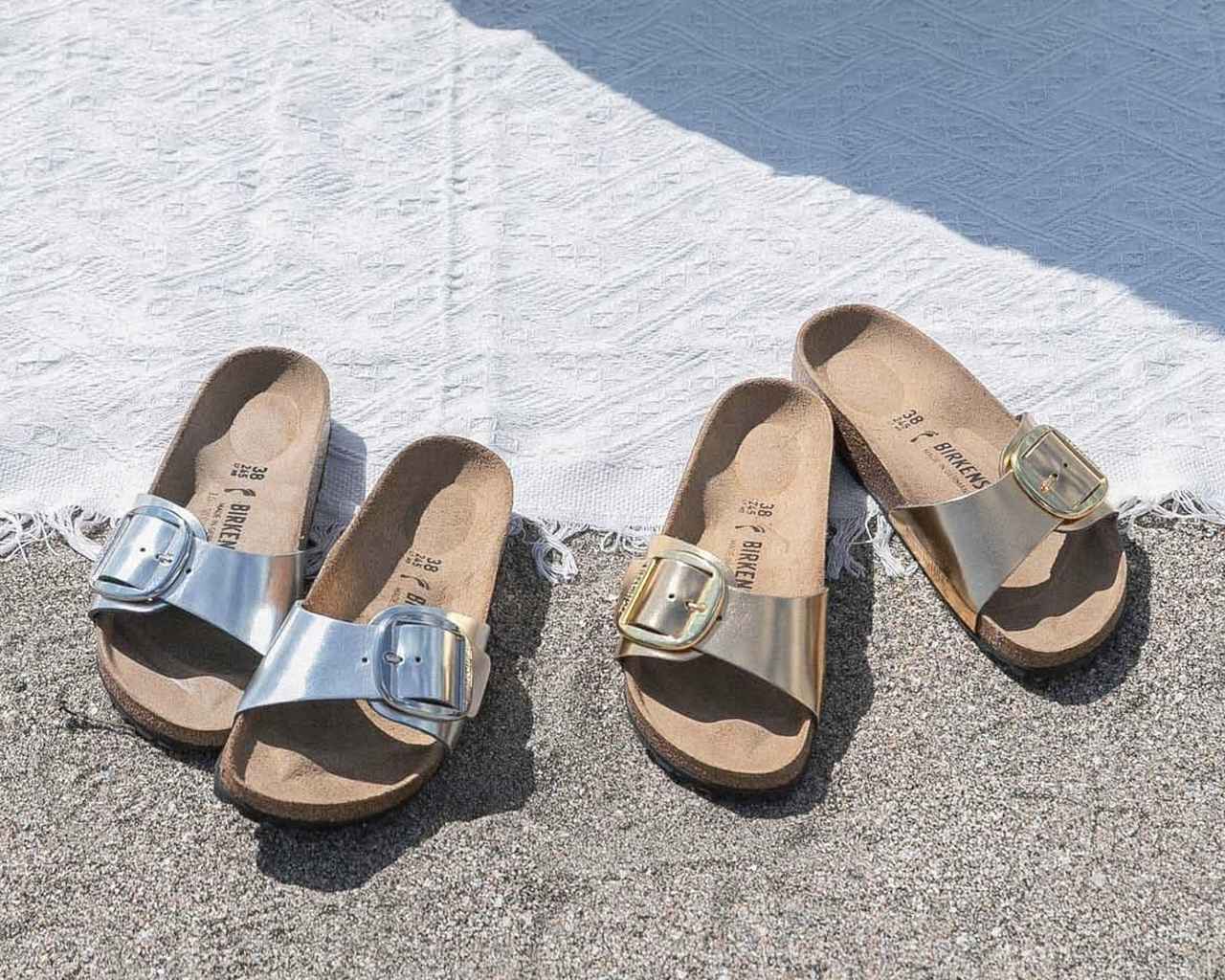 画像: BIRKENSTOCK EXCLUSIVE MADRID METALLIC（シルバー、ゴールド）各¥17,600（ともにアーバンリサーチ ドアーズ）  出典：アーバンリサーチ ドアーズ