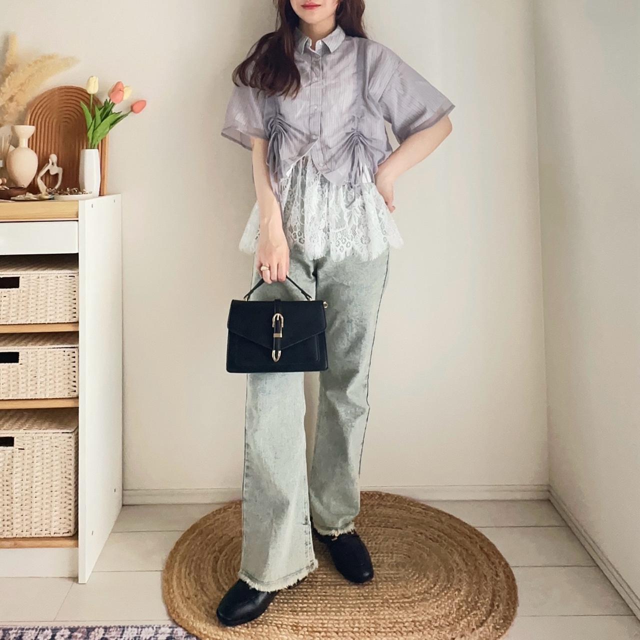 画像: ドロストシャツでスタイルアップ見え