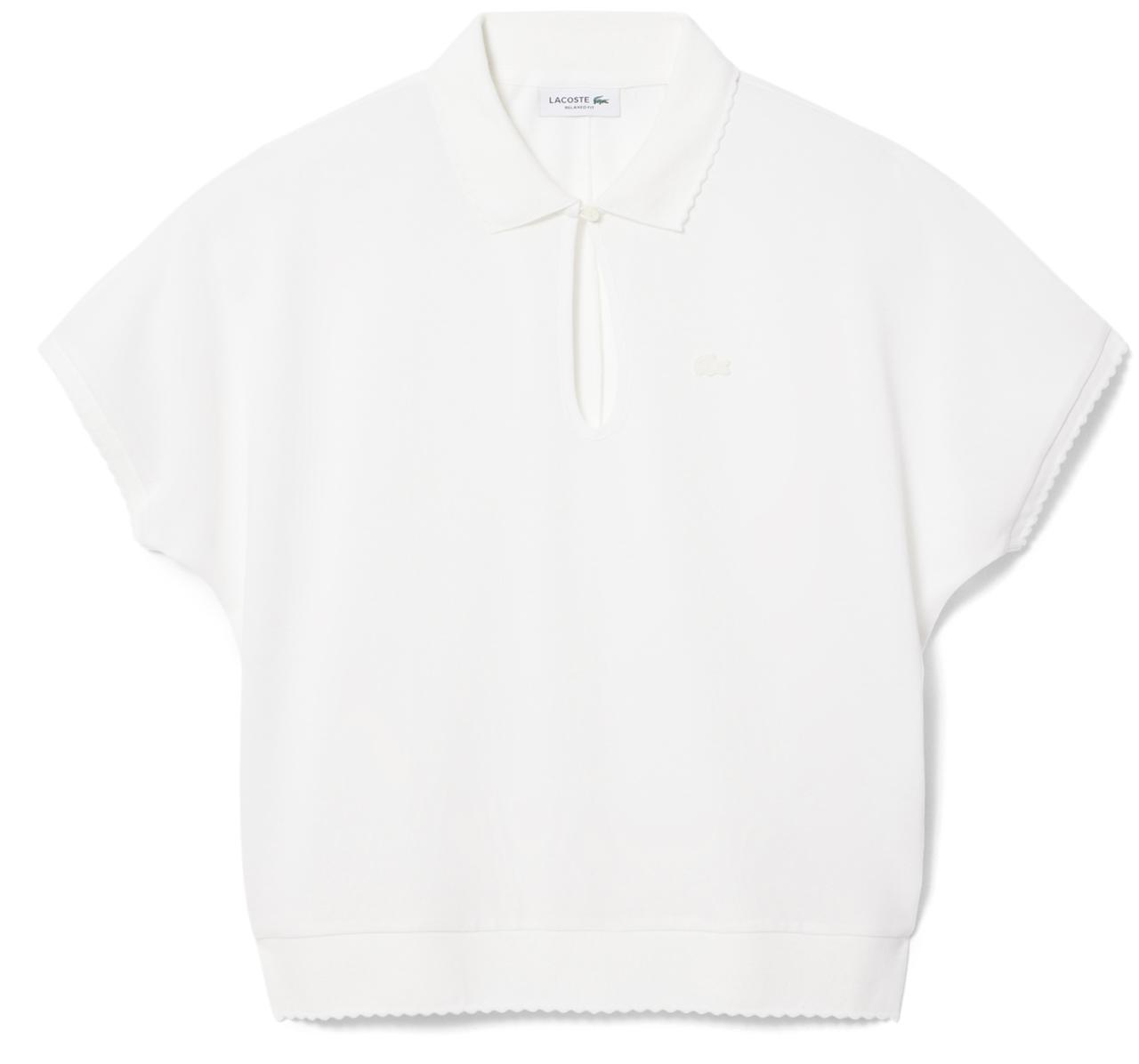 画像: スカラップトリムポロシャツ¥17,600(ホワイト)