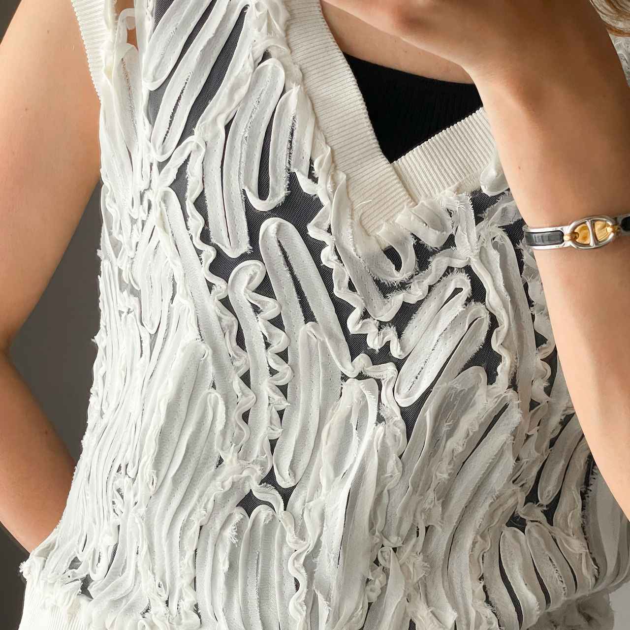 画像: 立体感のあるジャガード柄が特徴的♡