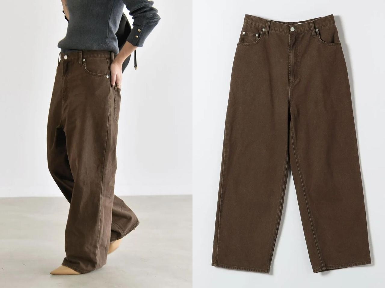 画像: 「ハイライズ ルーズ ワイド デニム パンツ」¥12,650 出典:カランシエル