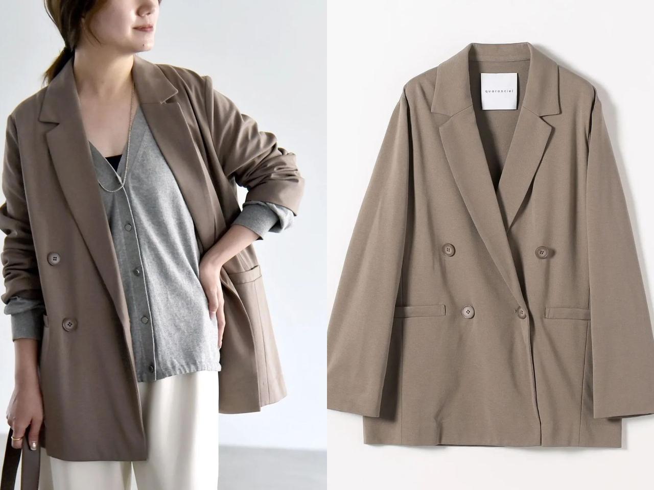 画像: 「ポンチ ダブルブレスト テーラード カット ジャケット」￥16,500 出典：カランシエル