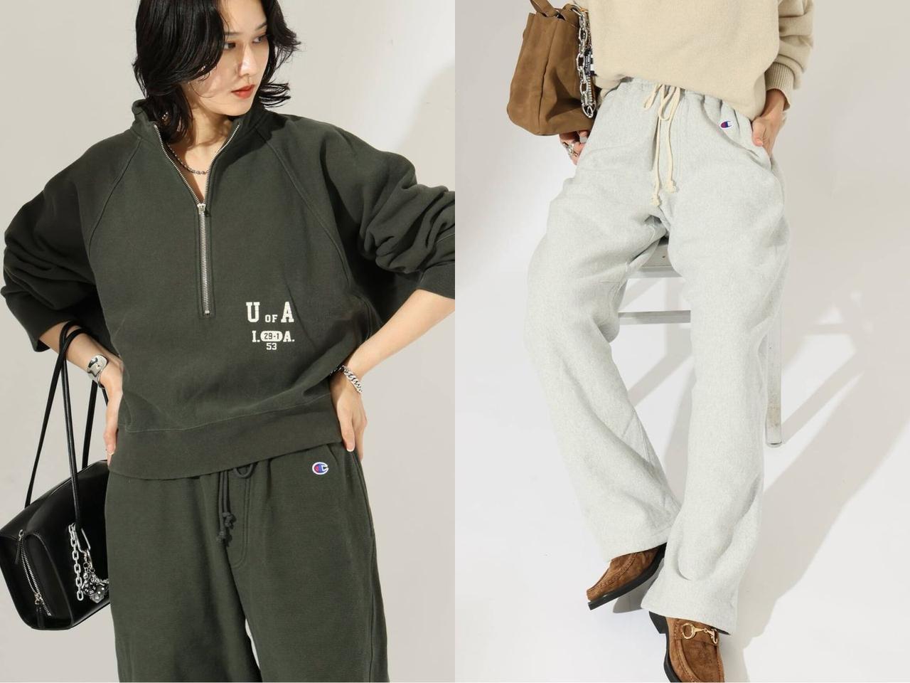 画像: 「別注RW 11.5oz HALF ZIP SWEAT」¥17,600、「別注RW 11.5oz SWEAT PANTS」¥16,500ともに【チャンピオン フォー JS】※2026年10月中旬発売予定 出典:ジャーナル スタンダード