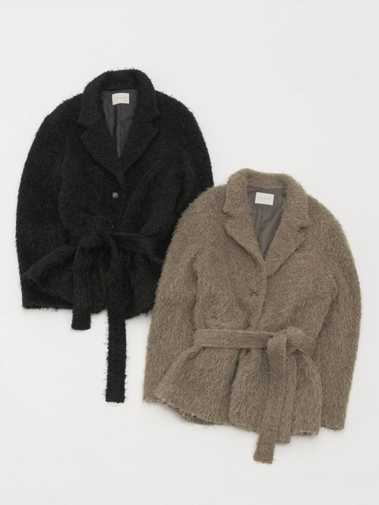 画像: boa jacket coat（インク、モス）各¥33,000（ともにラート） ◾️10月上旬発売予定  出典：ラート
