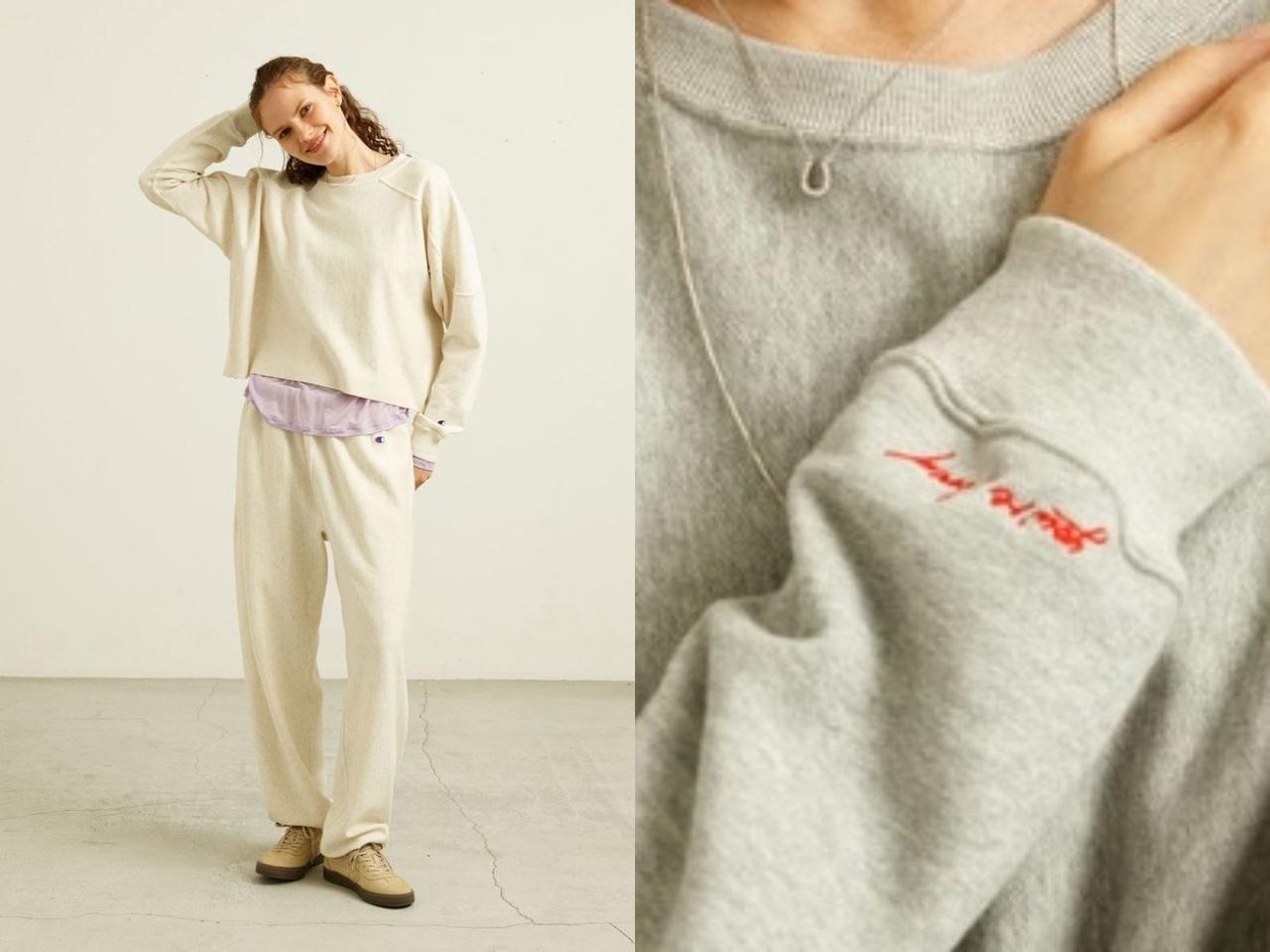 画像: 「フレンチテリー スウェット プルオーバー」¥20,900、「フレンチテリー スウェット パンツ」¥20,900ともに【チャンピオン フォー ロンハーマン】 出典:RHC ロンハーマン