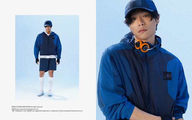 画像2: Gcores Industries×PlayStation Color-Blocked Hooded Zip-Up Jacket