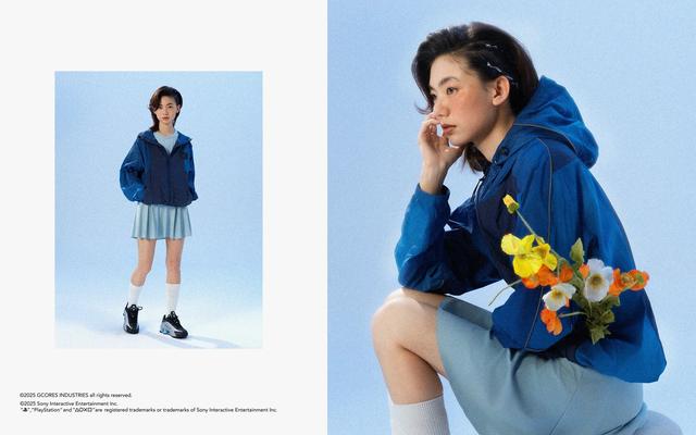 画像3: Gcores Industries×PlayStation Color-Blocked Hooded Zip-Up Jacket