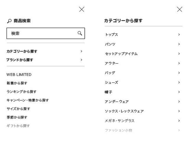 画像: 高度な検索機能