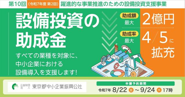 画像1: 今年度最終募集 競争力強化や生産性向上、賃上げの原資となる売上確保や大規模設備投資など幅広い投資が対象