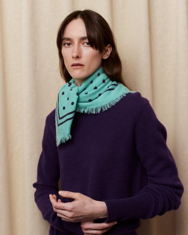 画像: Cashmere dots scarf ¥19,800