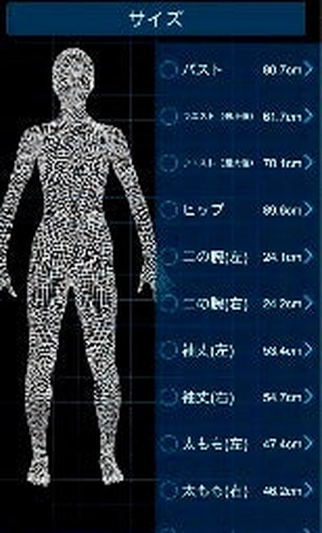 画像: 3Dデジタル採寸-データイメージ