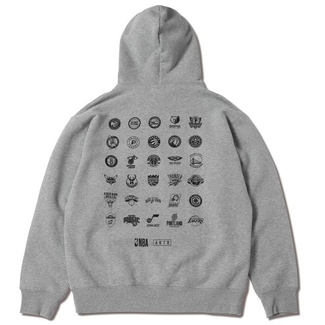 画像: NBAxAKTR CUTUP LOGO SWEAT HOODIE GY