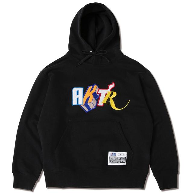 画像: NBAxAKTR CUTUP LOGO SWEAT HOODIE BK