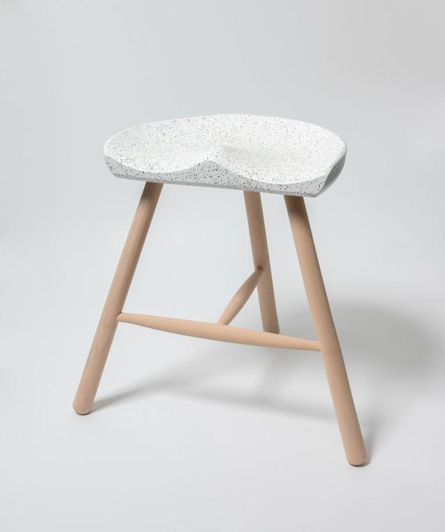 画像: After（別注品）：Werner × クラフトシップス / シューメーカースツール〈石目模様モデル〉