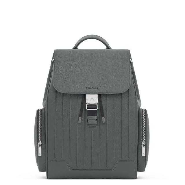 画像: Never Still レザー フラップ バックパック　グレー